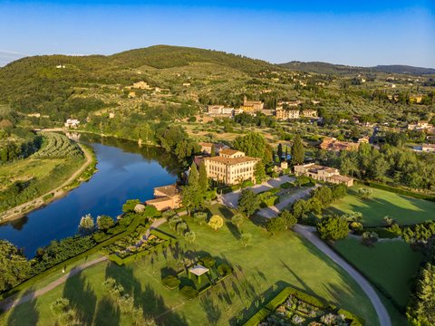 Villa La Massa General Drone View