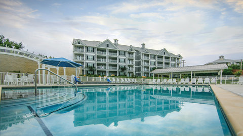 View of property building from pool.