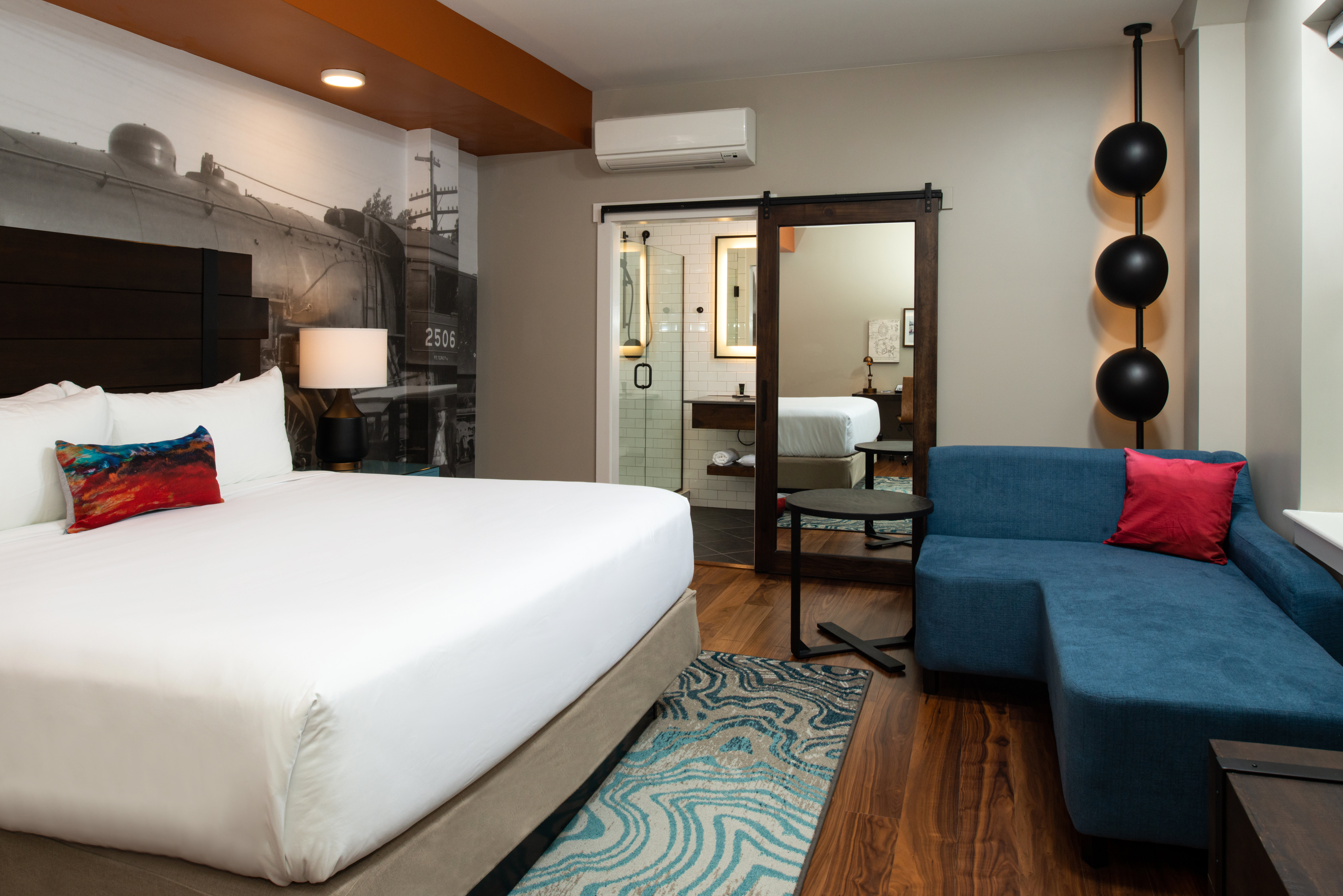 Hotel Indigo Spokane. Standard room with one king bed. 