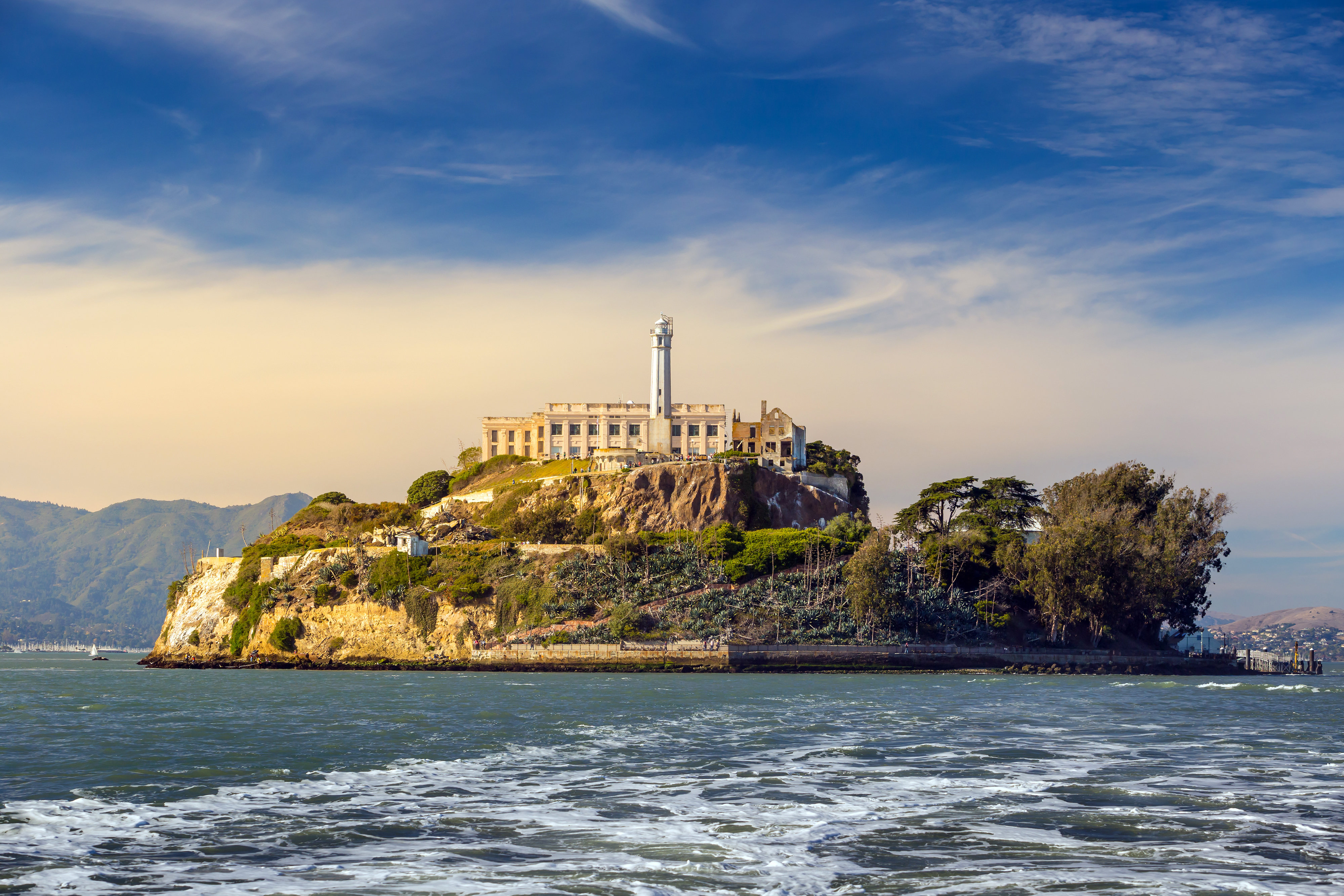 The historic and infamous Alcatraz island and former prison