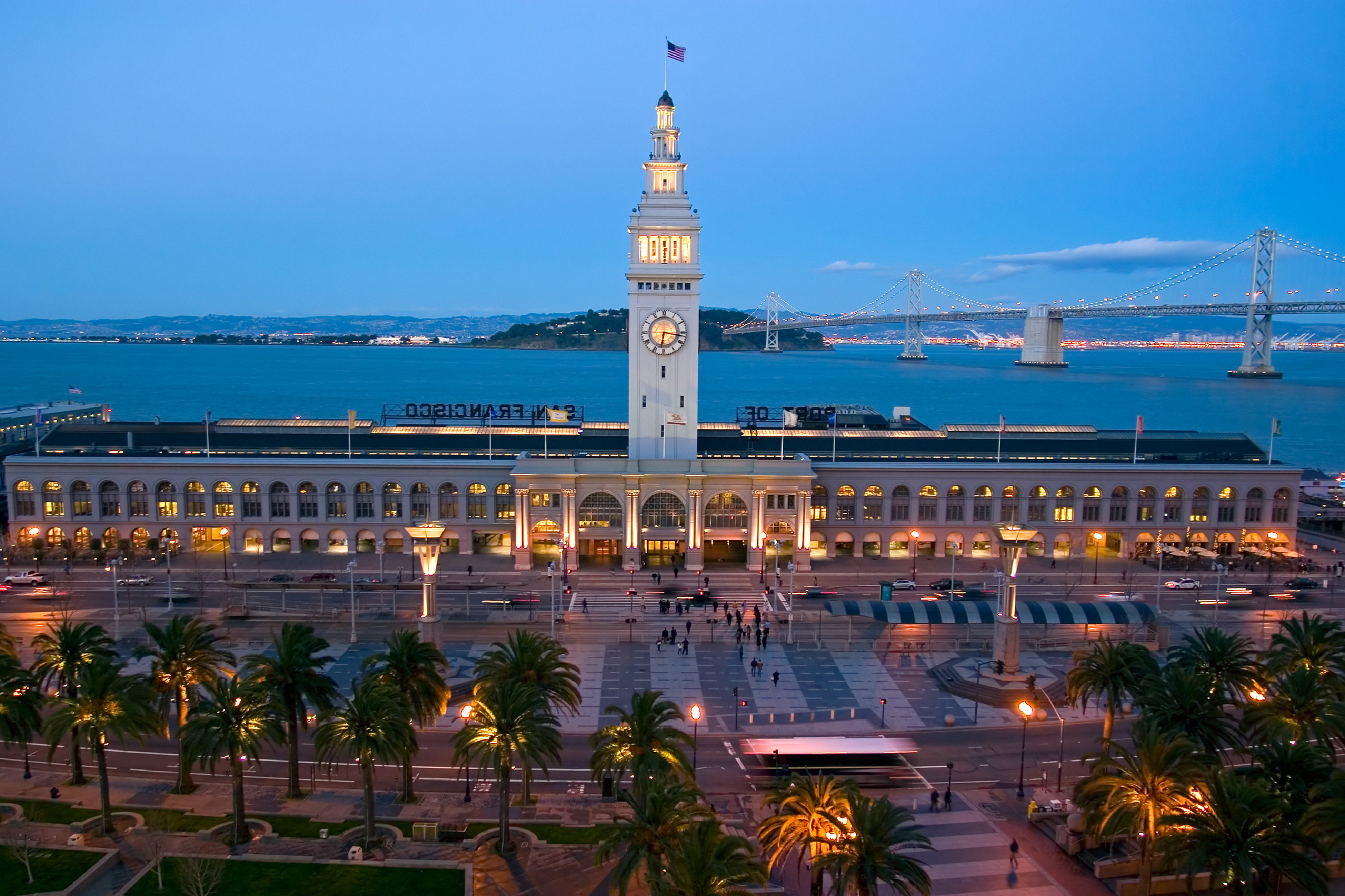 The ferry building offers eclectic gourmet dining and shopping