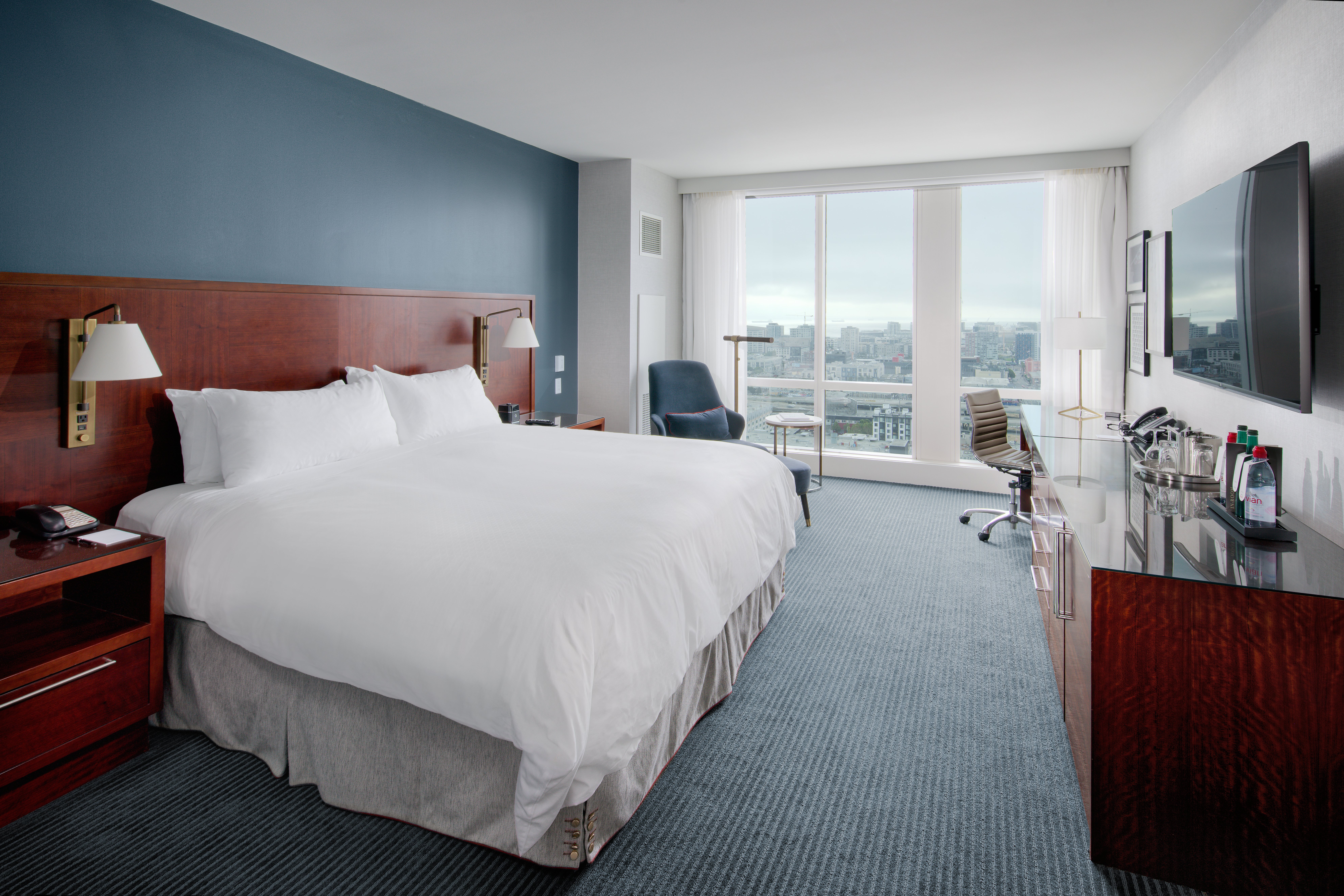 Premier View rooms offer cityscape and partial bay views