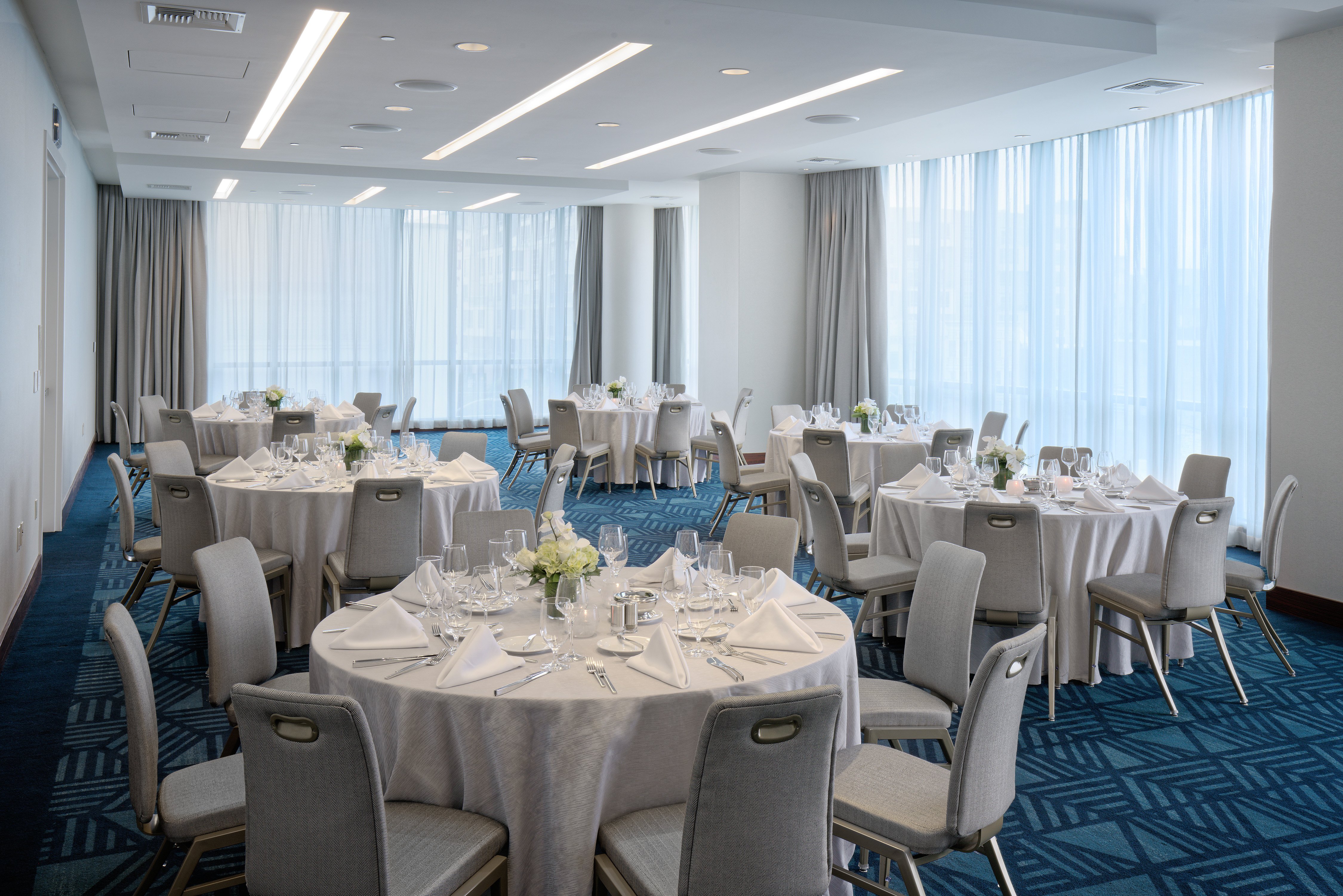 Light-filled room perfect for banquets or meetings