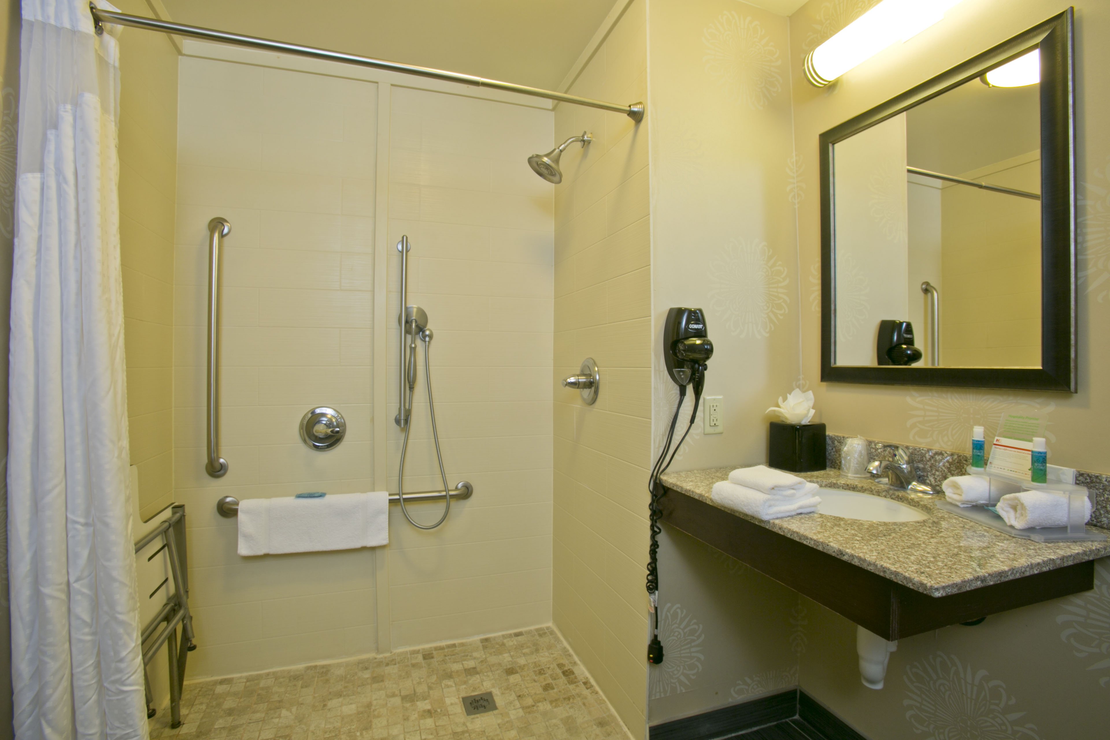 Holiday Inn Express Brookhaven Roll In Shower Standard Queen Room 