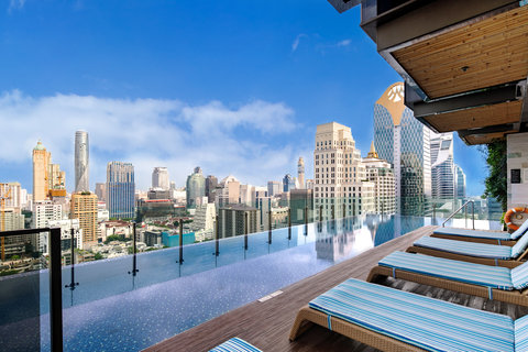 Take Bangkok in from our rooftop infinity swimming pool