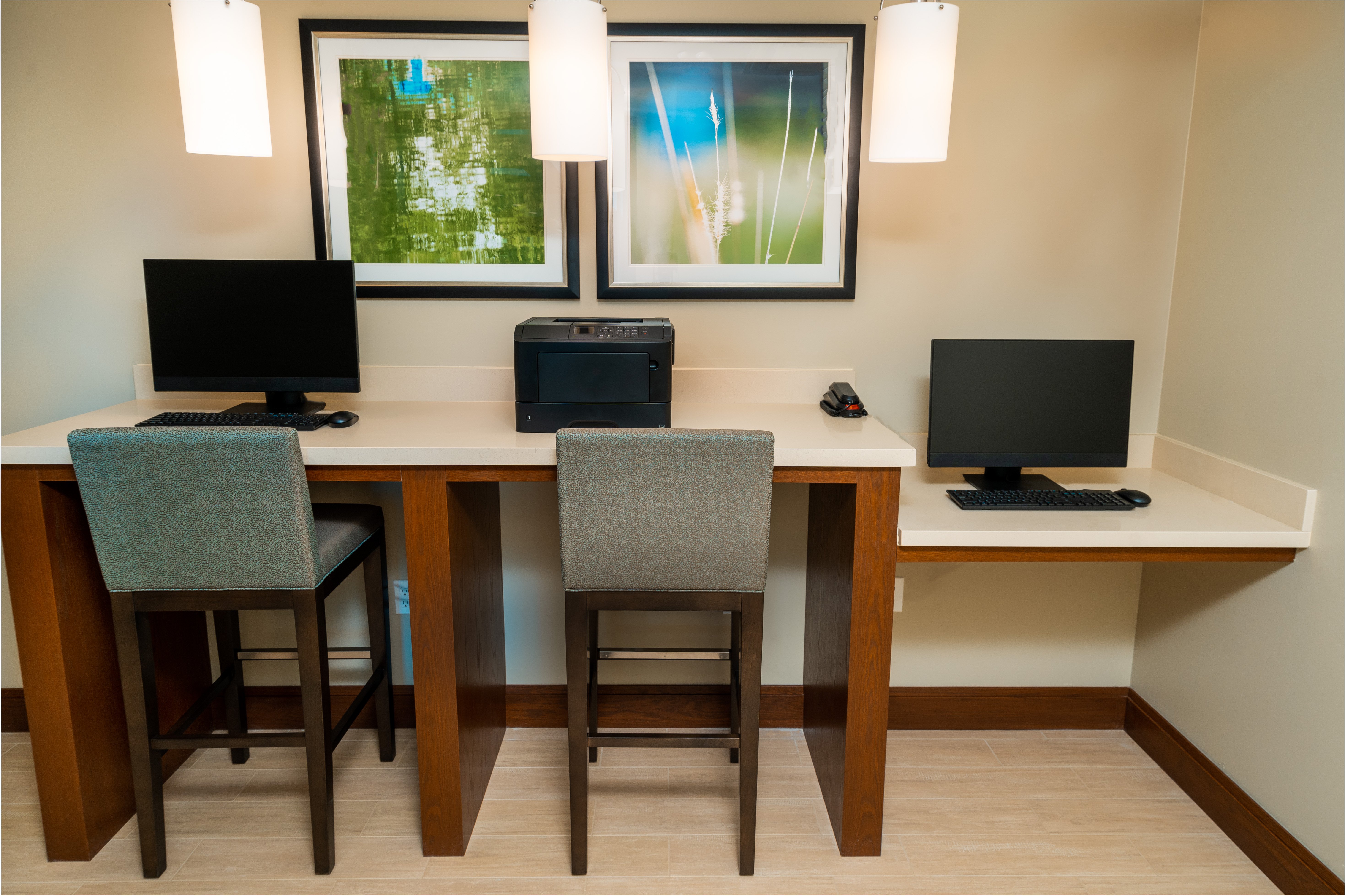 24/7 Business center with computer & printer at Staybridge Suites