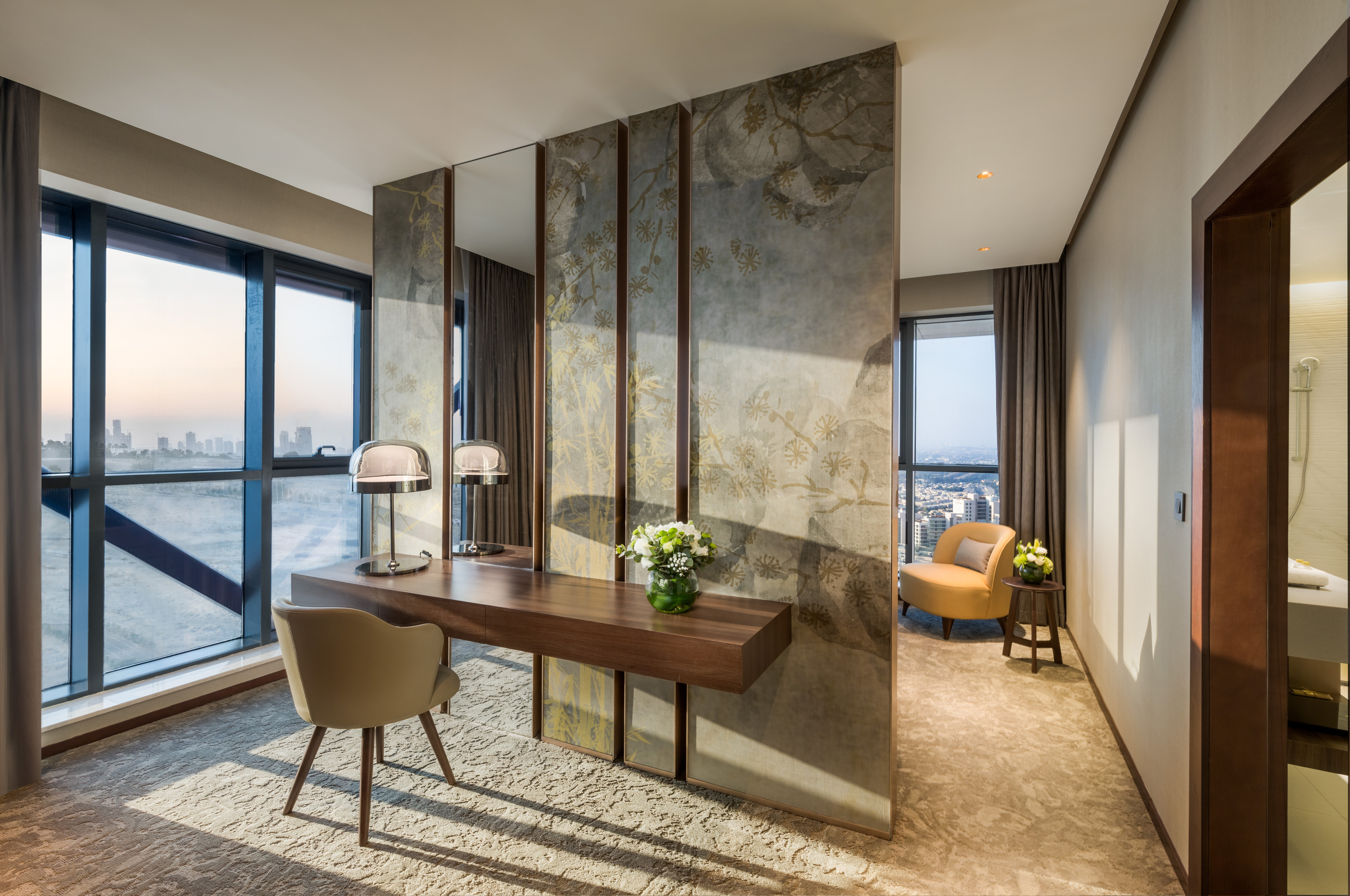 MILLENNIUM PLACE BARSHA HEIGHT-guestroom-MPBH Deluxe Sky One Bed Suite Dresser.jpg