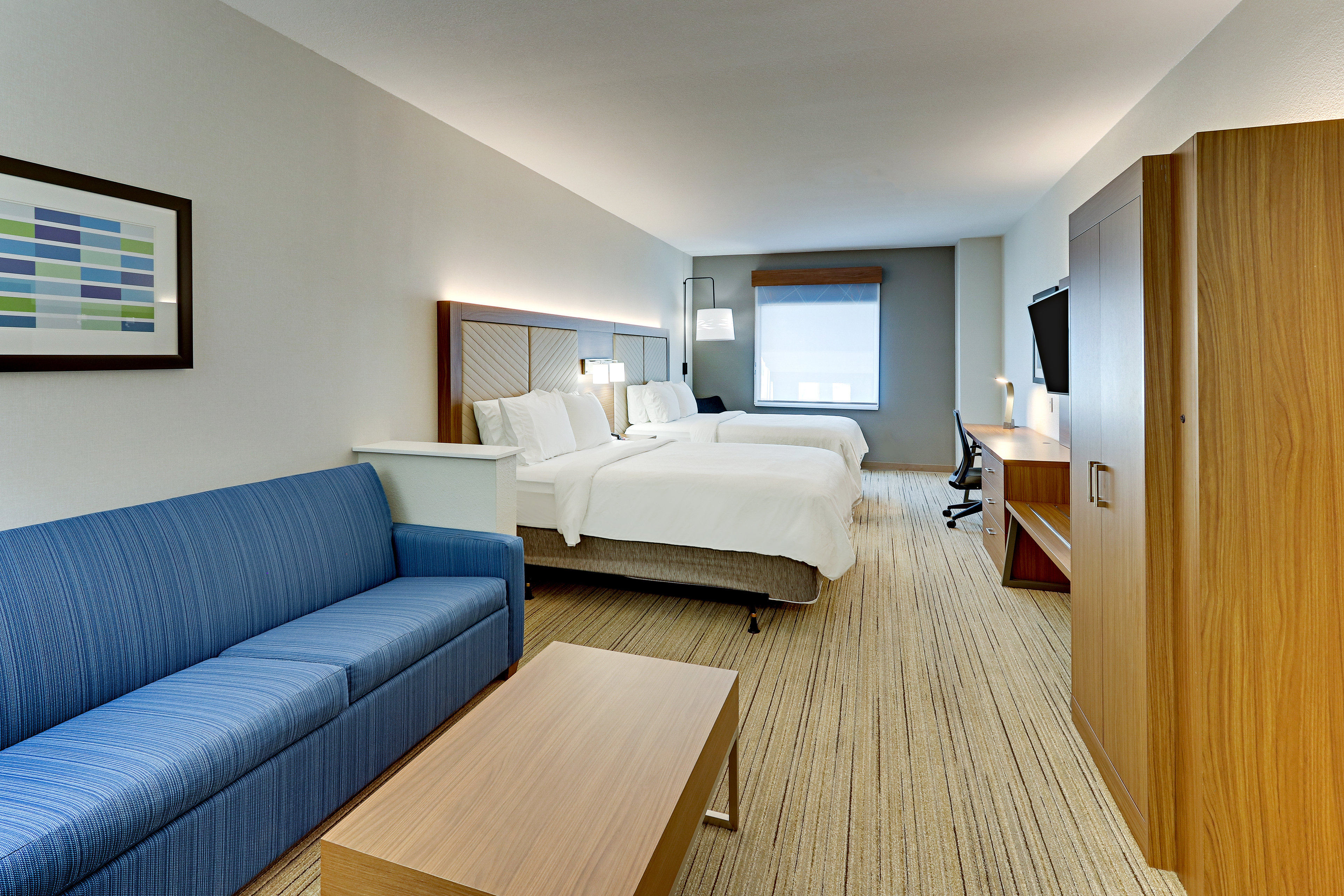 HOLIDAY INN EXP STES WEATHERFO BY I-guestroom-Two Queen Bed Suite with Sofa Bed and Wet Bar.jpg