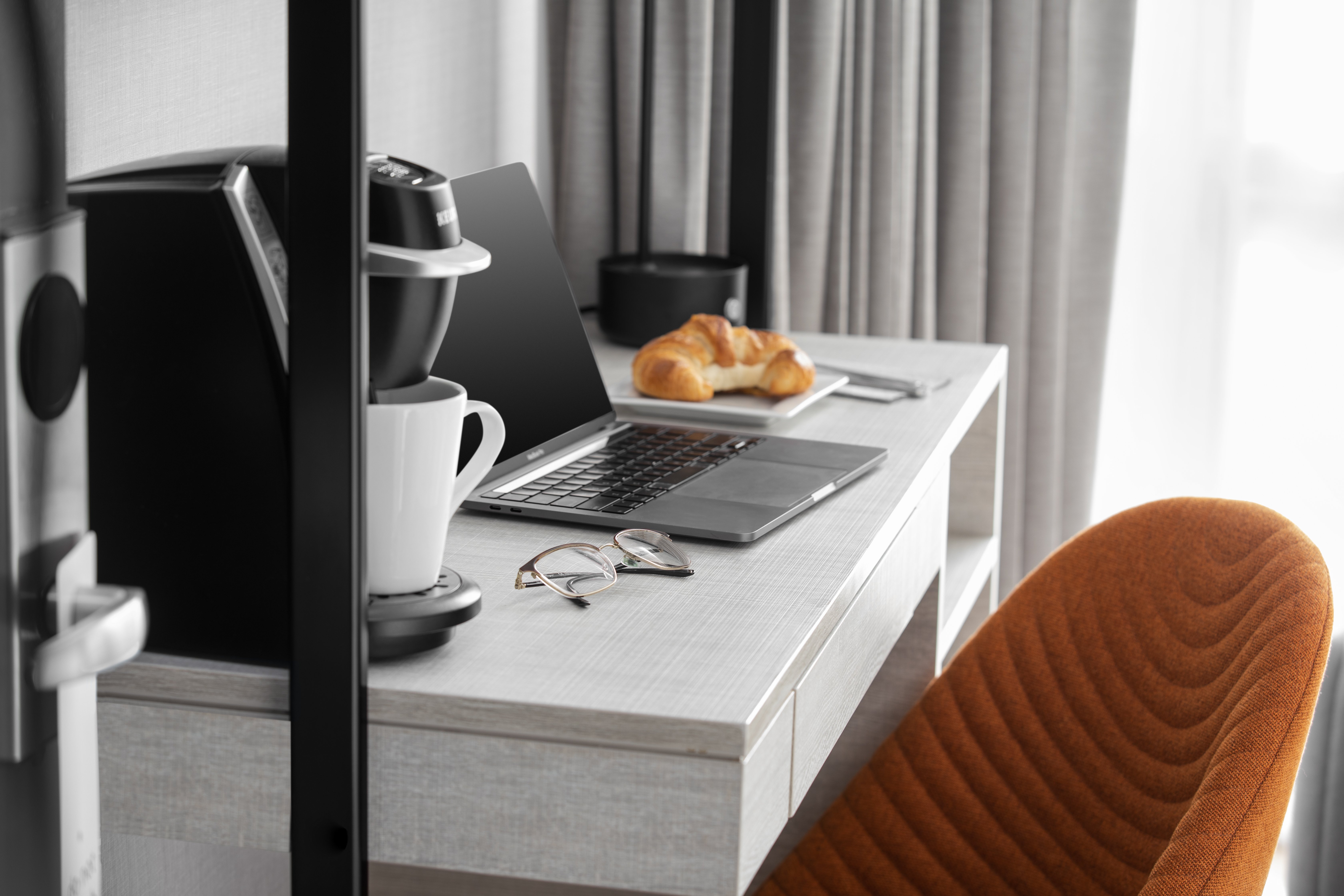 All guest rooms feature Keurig coffeemaker and separate workspace.