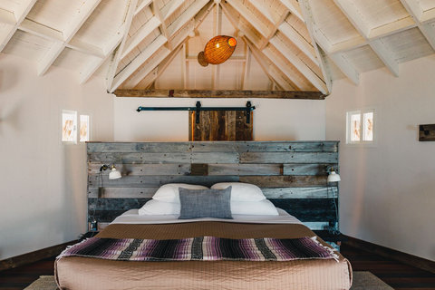 bed overwater bungalow