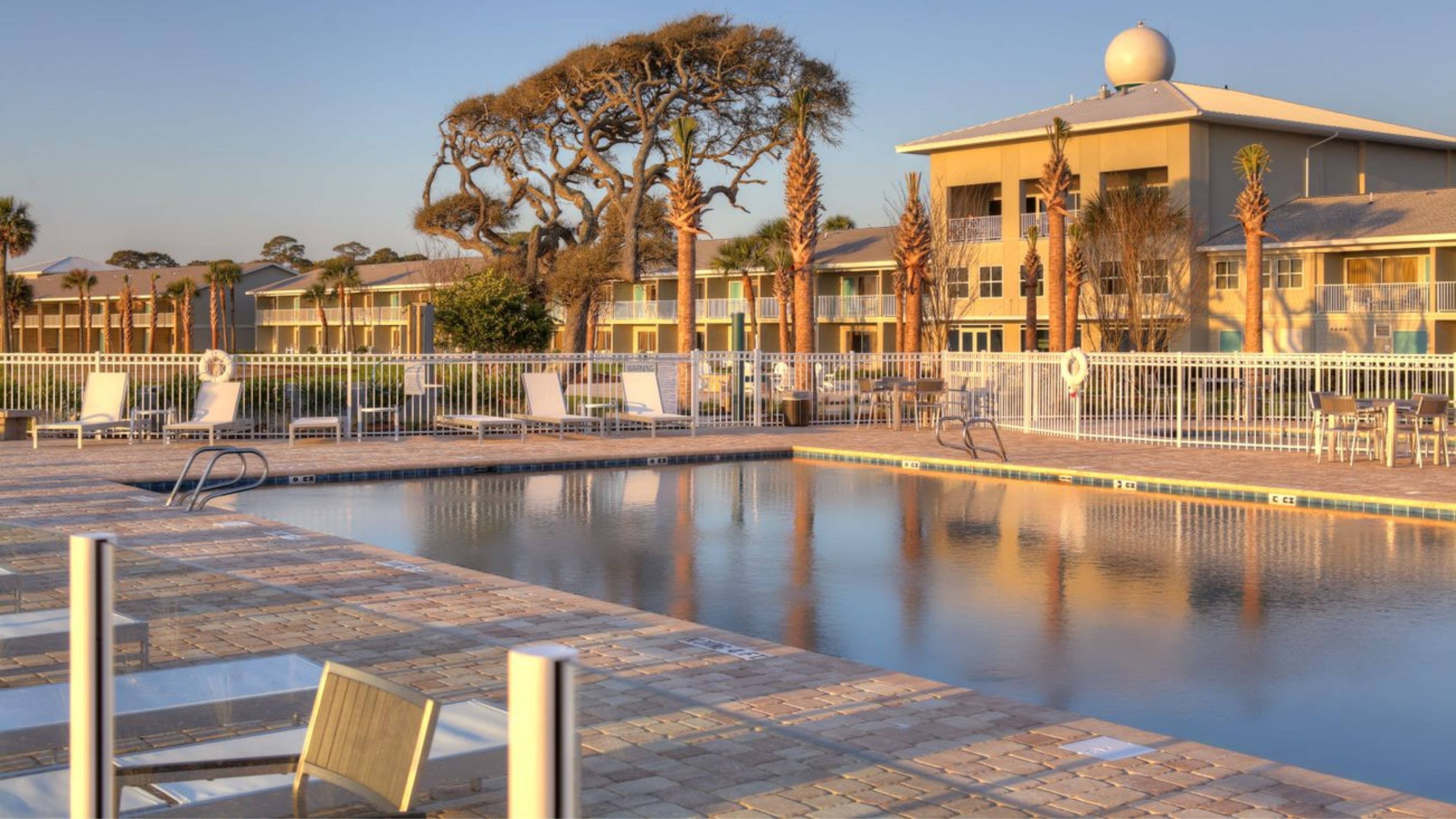 Guests love to enjoy our outdoor pool overlooking the ocean