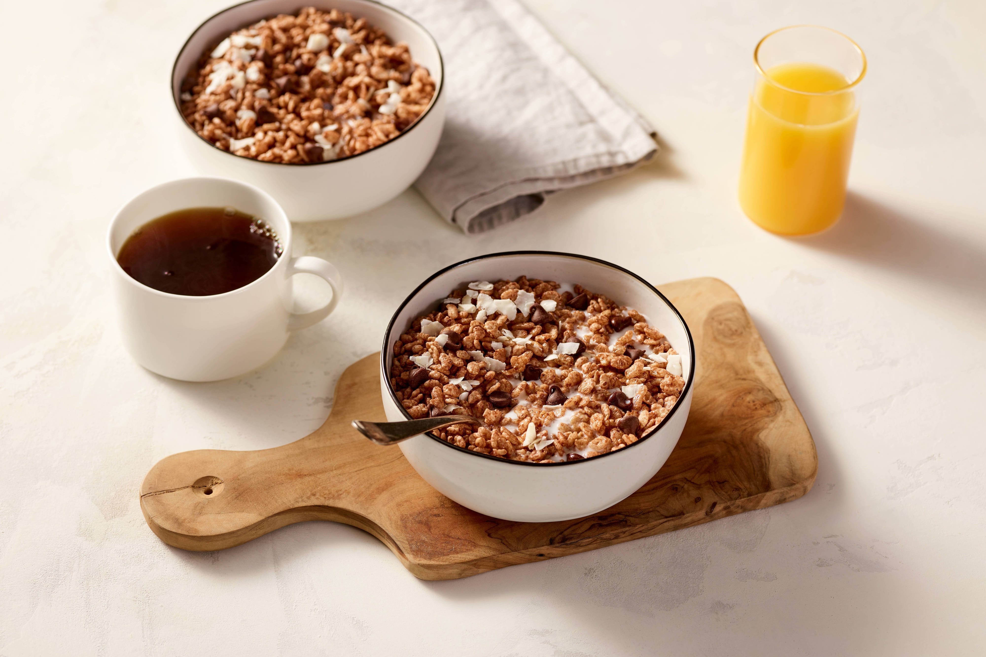 Cocoa Krispies with Chocolate Chips & coconut Flakes