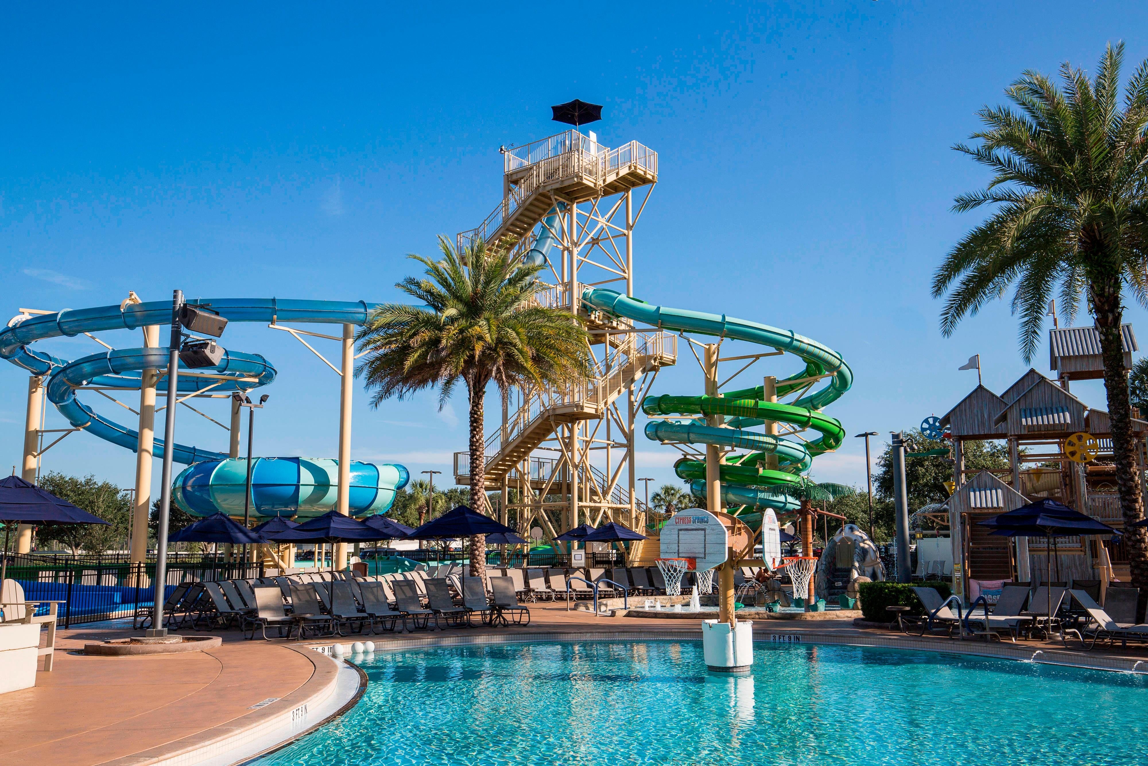 Cypress Springs Water Park Slides