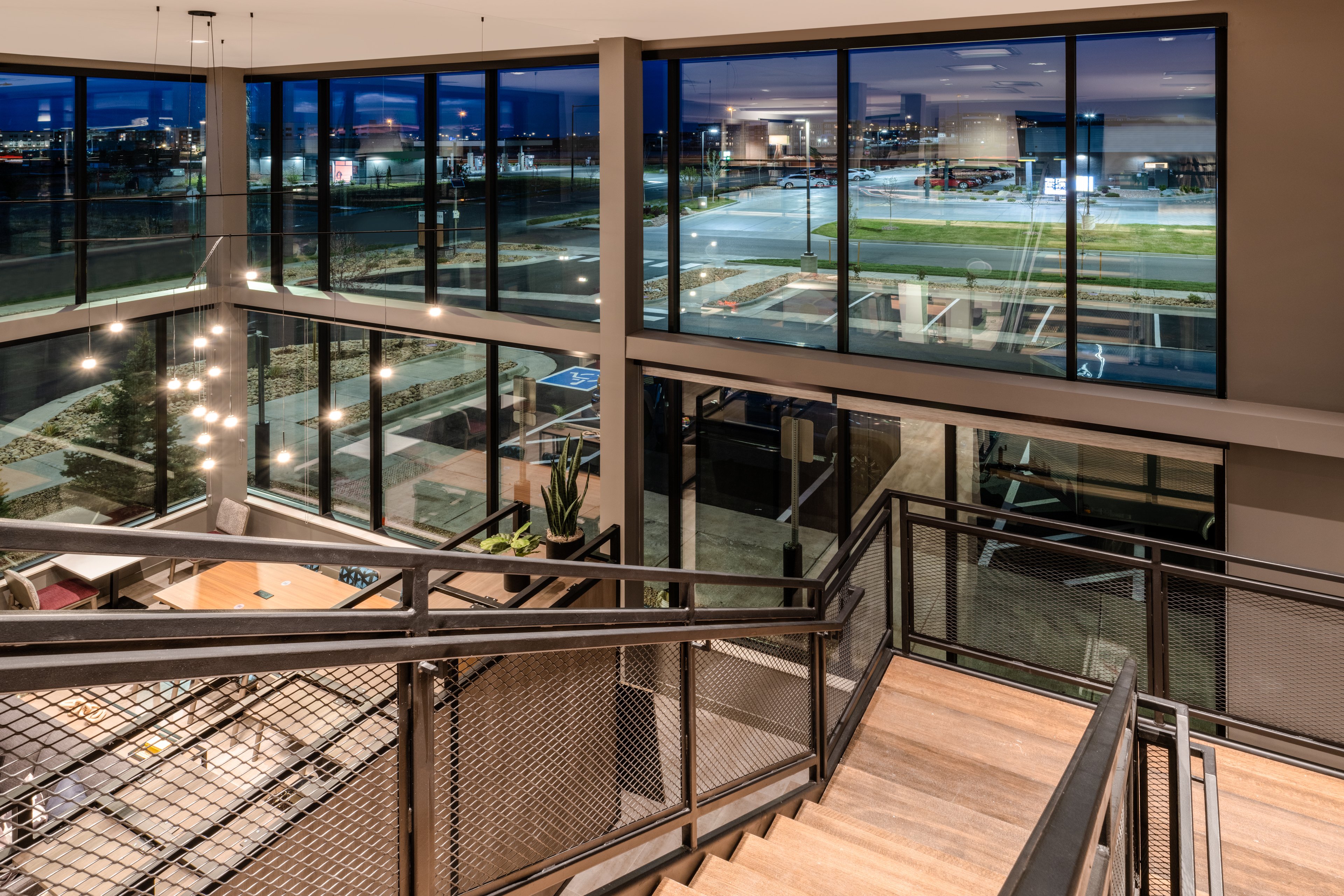 Enjoy large windows for an awesome view from our two story lobby