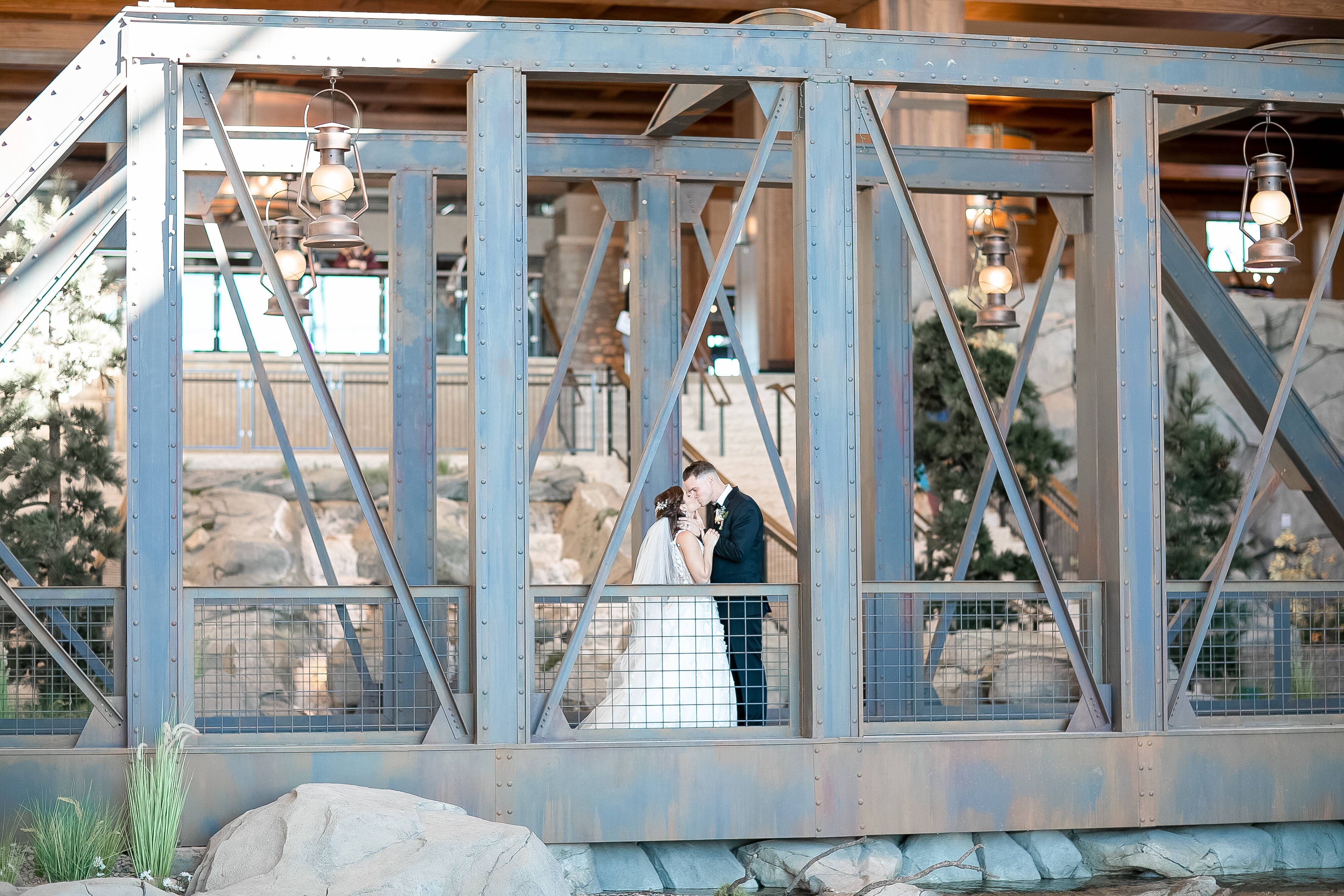 Bride and Groom on the Bridge