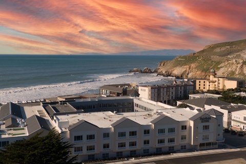 Beach, Hotel, Sunset, Coast, View