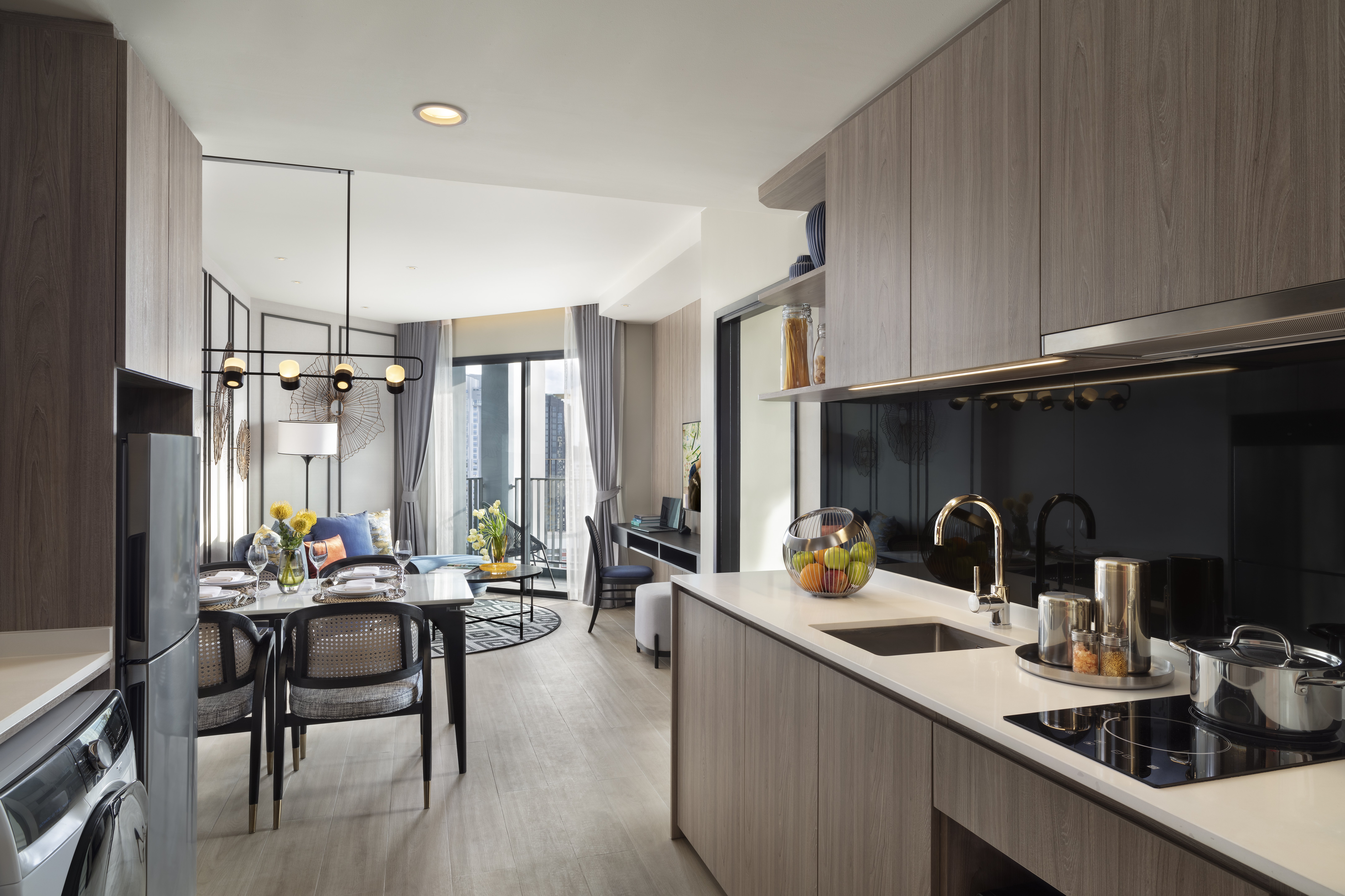 SOMERSET PATTAYA-guestroom-Living and Kitchen Area of One Bedroom Executive.jpg