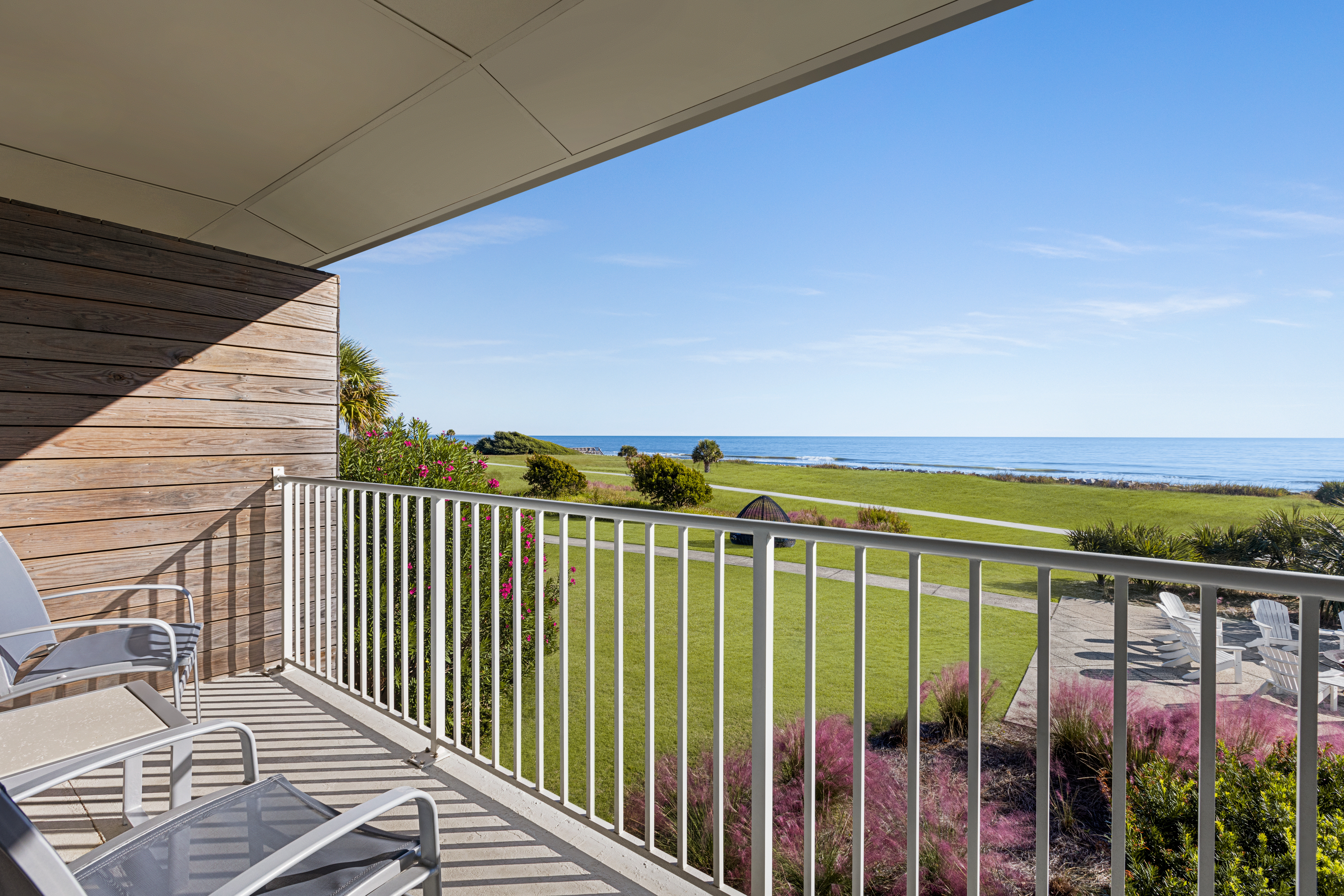 Enjoy panoramic ocean views from your guestroom balcony 