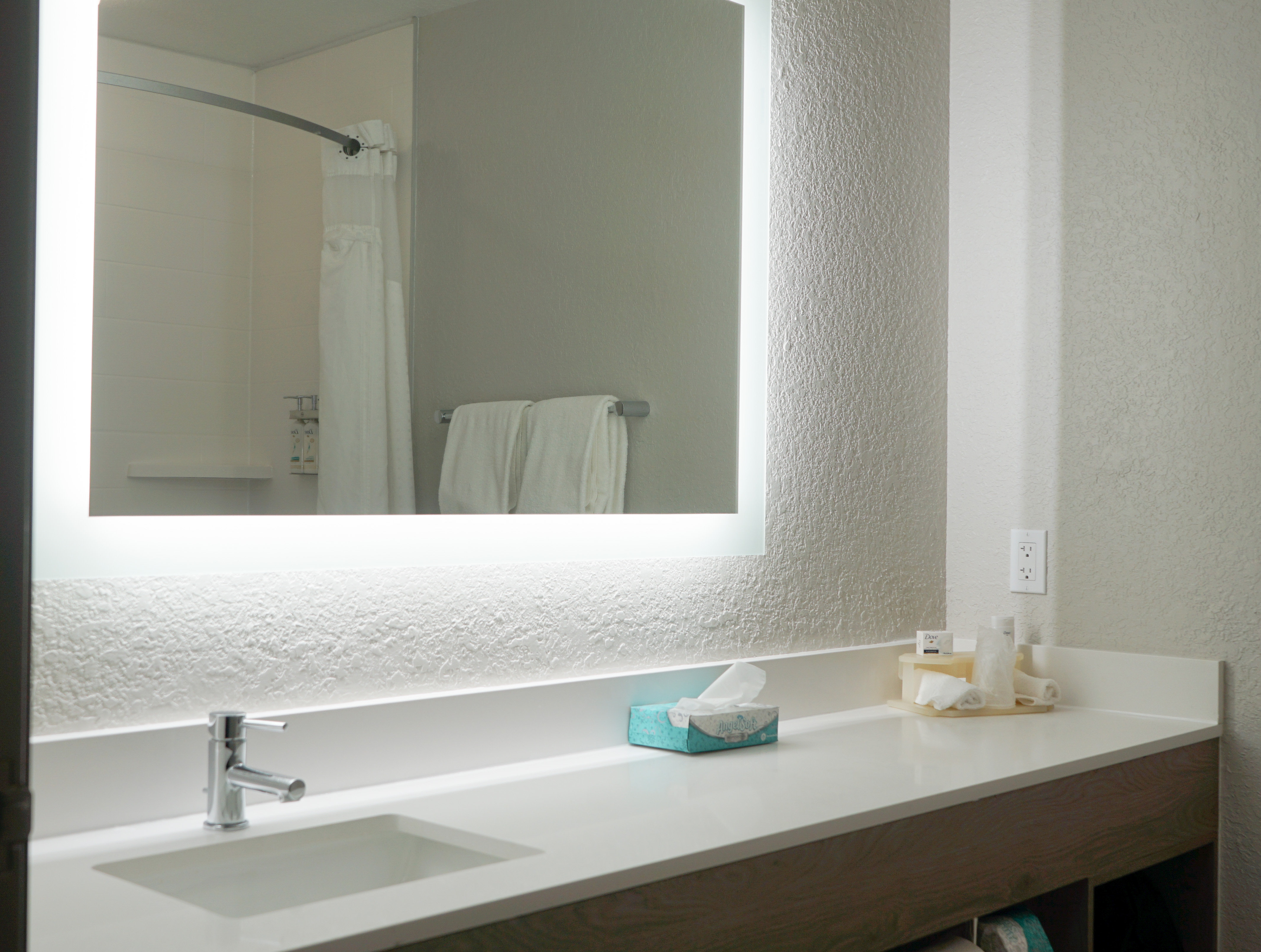 Get ready for the day in our brightly lit guest bathrooms. 