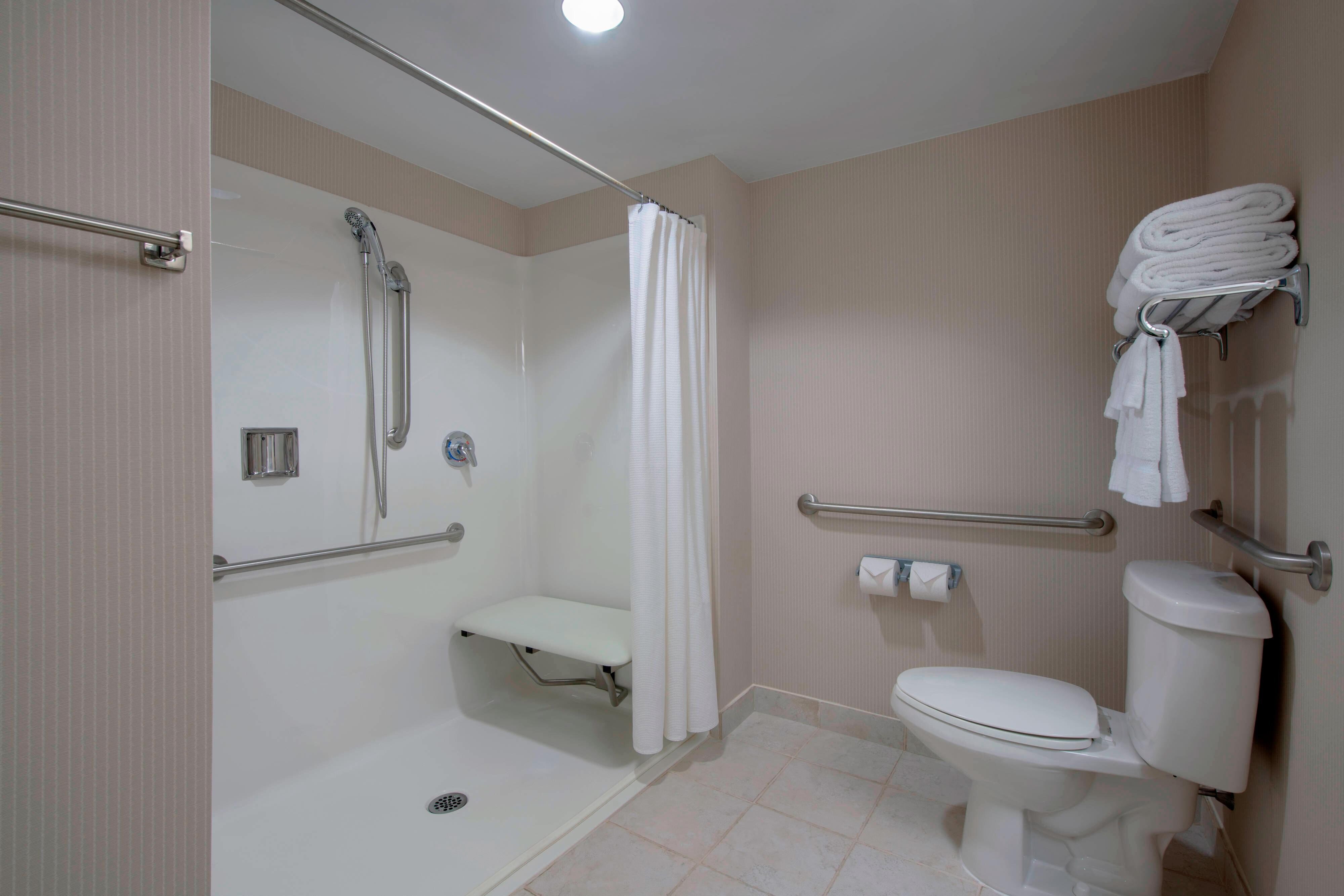 Accessible Guest Room Bathroom - Roll-In Shower