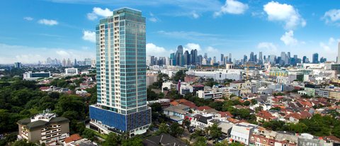 Facade of Oakwood Suites La Maison Jakarta