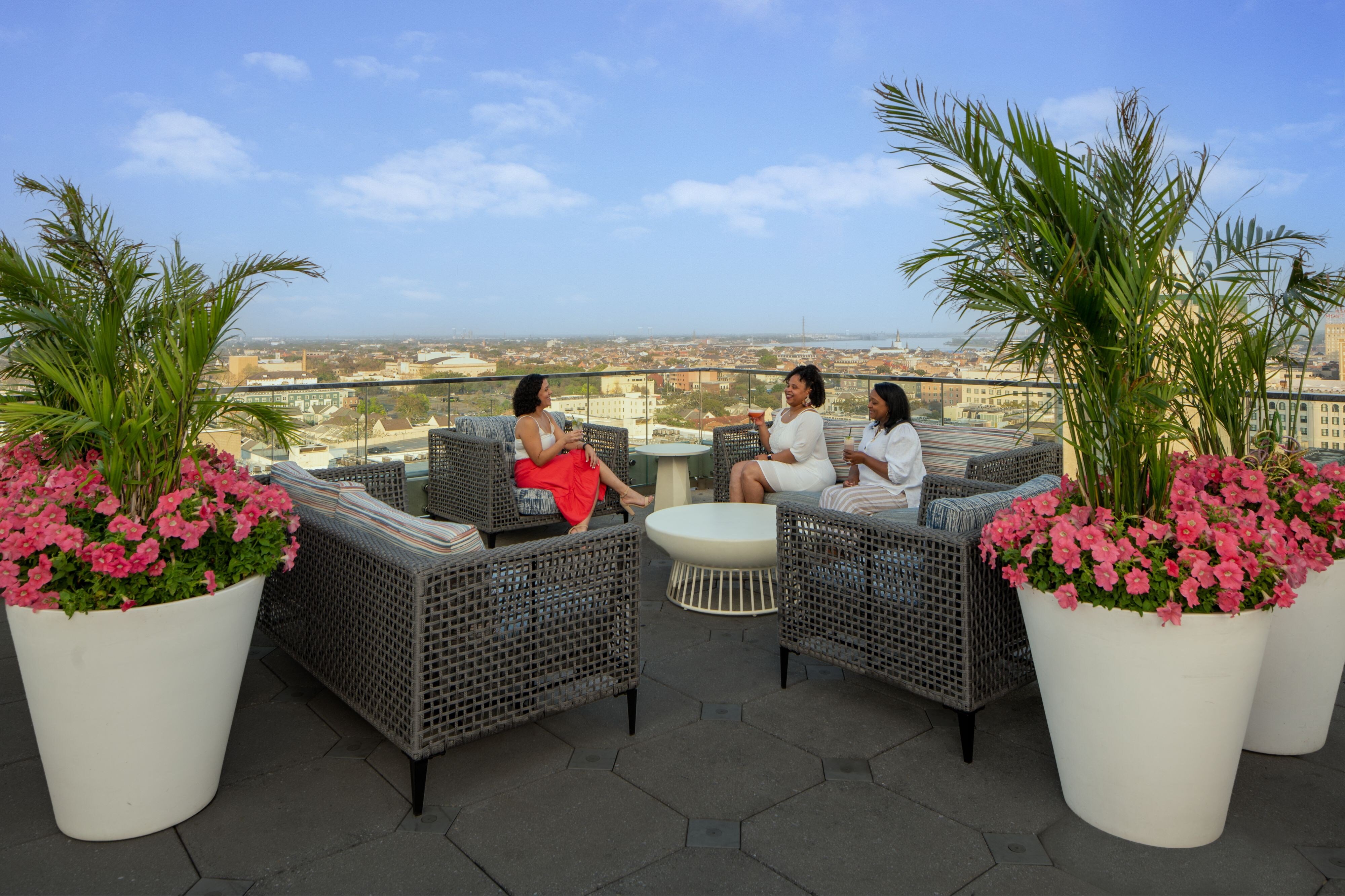 Drinks from our Scenic Rooftop Bar