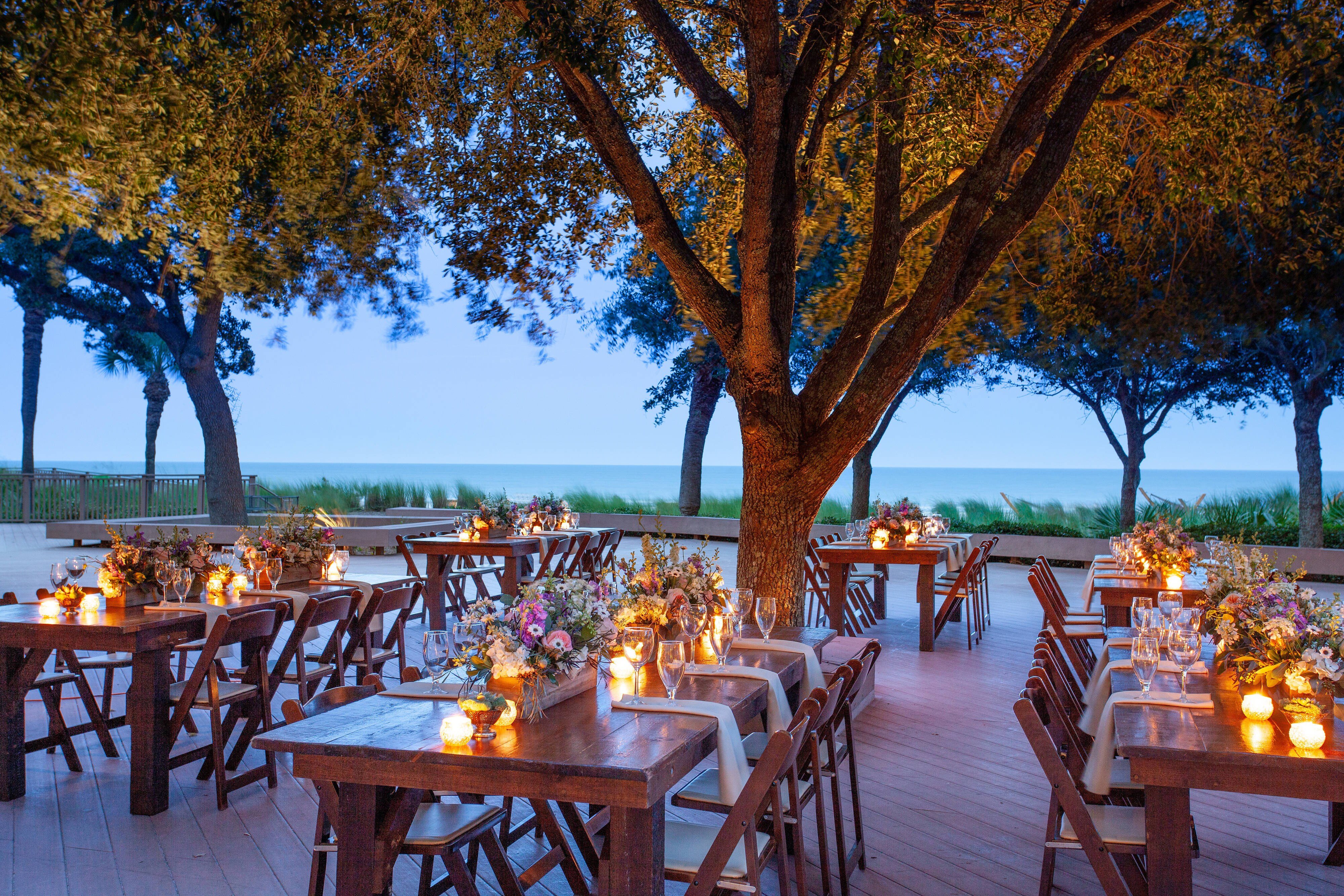 Basshead Oceanfront Deck - Banquet Setup