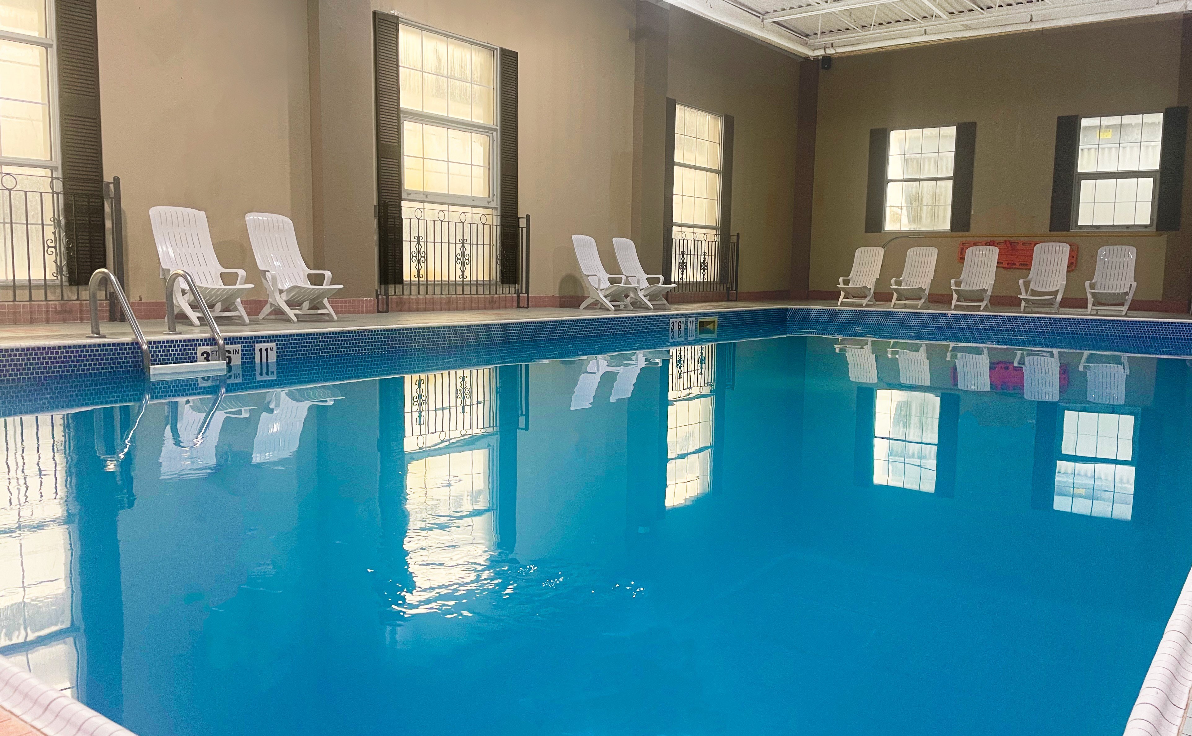 Enjoy our large heated indoor swimming pool