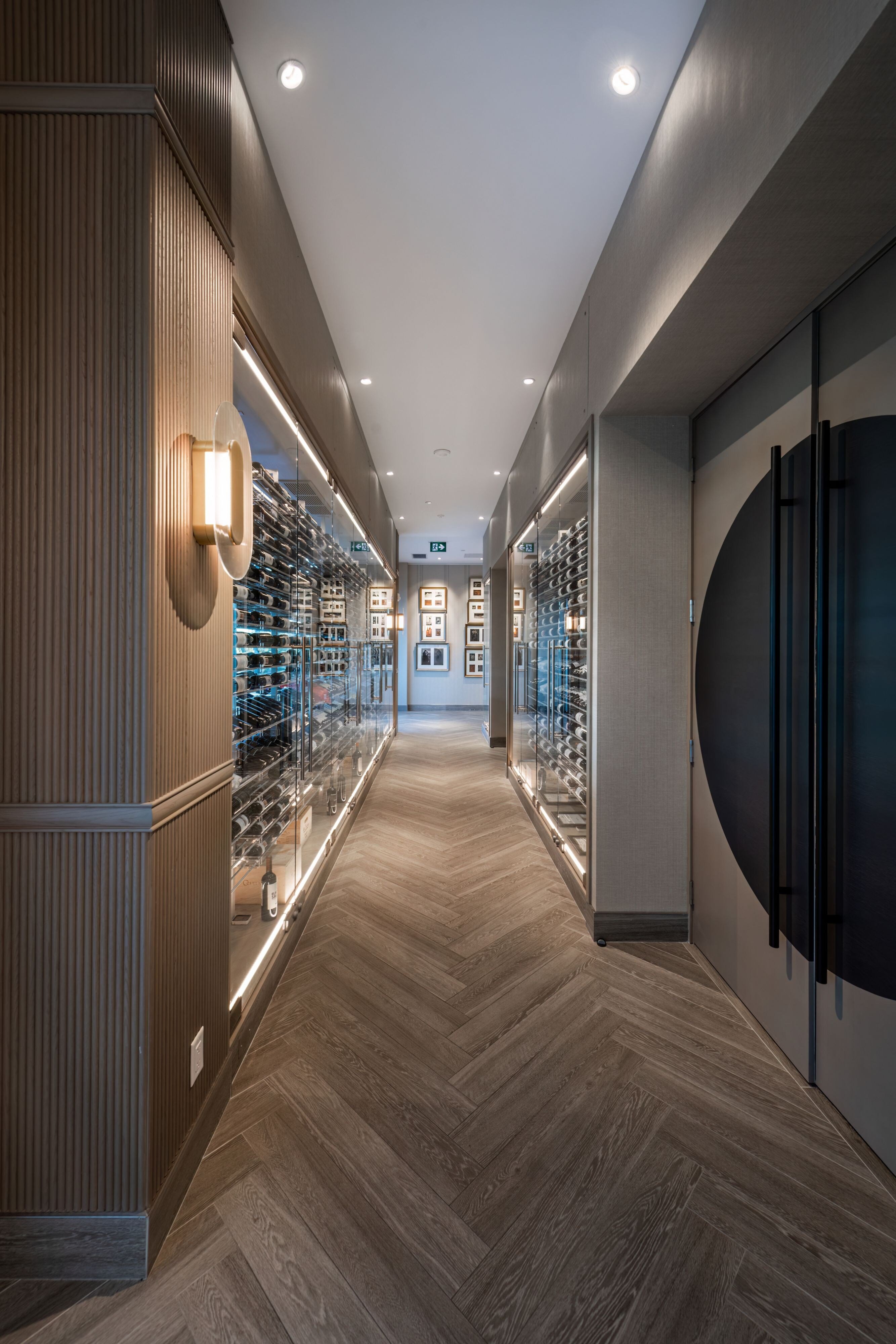 Glass Wine Cellar Hallway