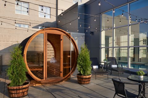 Outdoor Rooftop Barrel Sauna