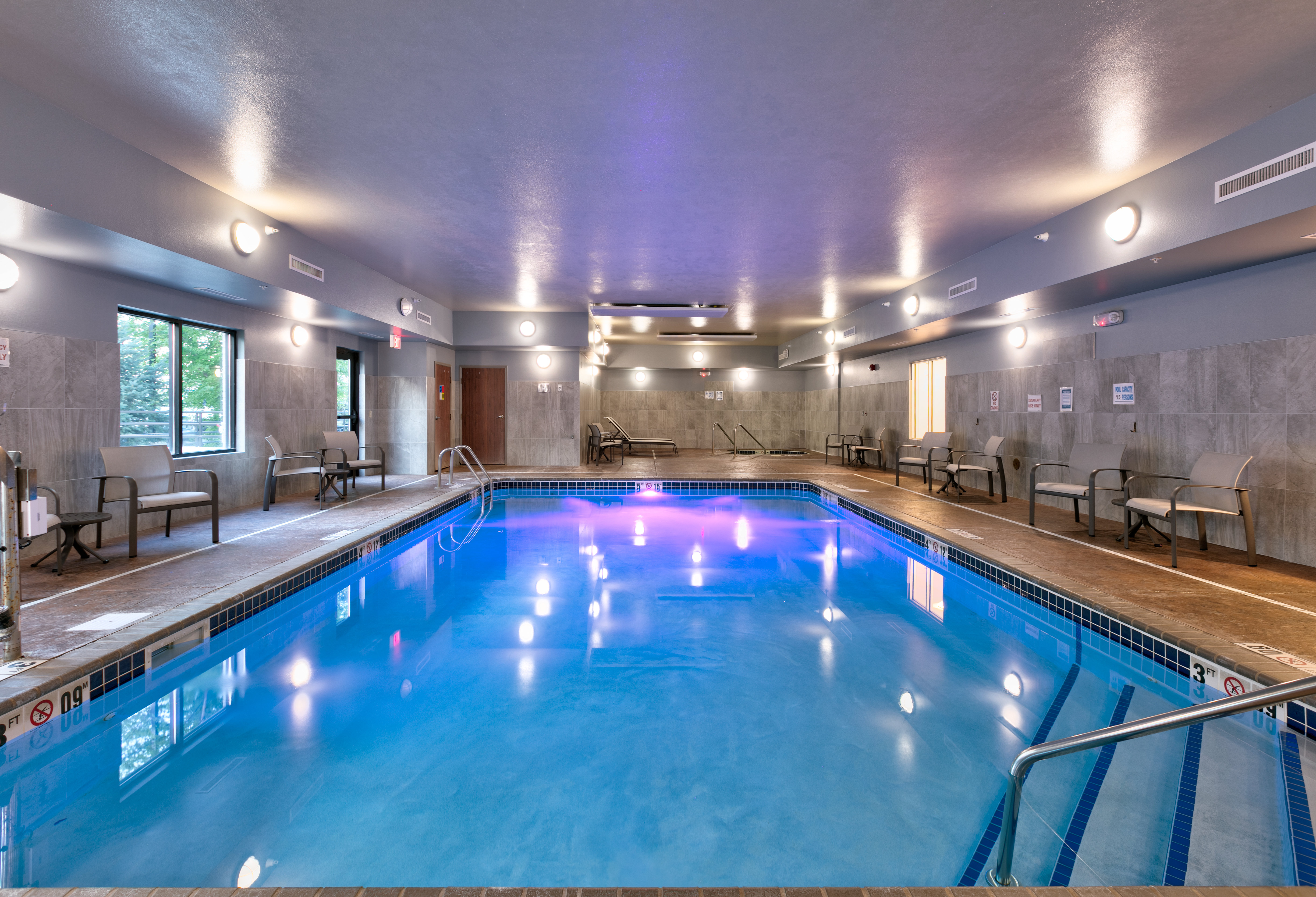 Kick back and relax in our swimming pool and whirlpool.