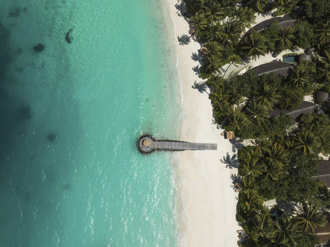 Halaveli Maldives Coconut Aerial