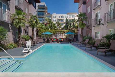Take a dip in our large outdoor pool.