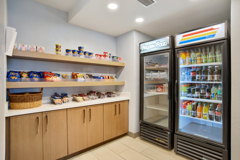 Cold beverages and tasty snacks, ready when you are.